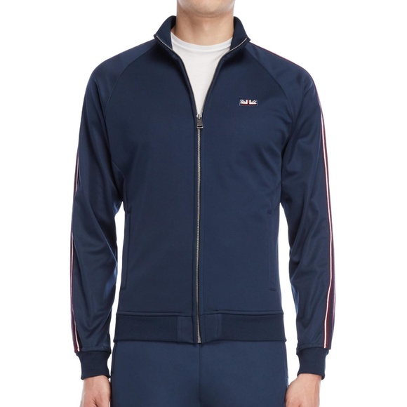 Ben Sherman Side Stripe Track Jacket Bomber Fleece - Picture 2 of 8